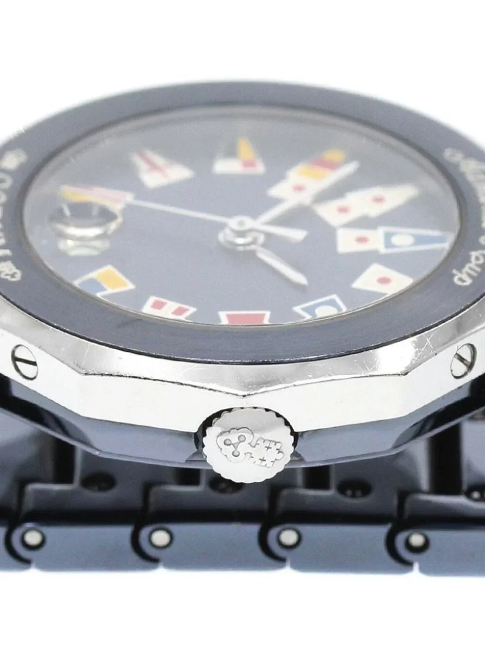 CORUM Admirals cup 39.610.30V050 Date Navy Dial Quartz Ladies Watch_965220